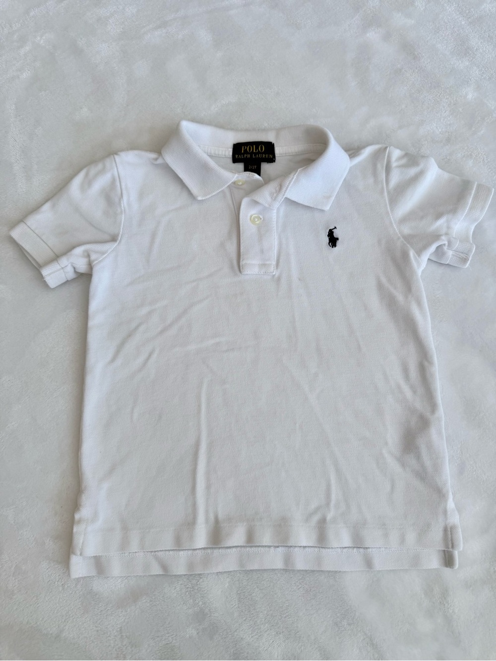 Ralph Lauren White Toddler Boys' Short Sleeve Polo (size 2T)